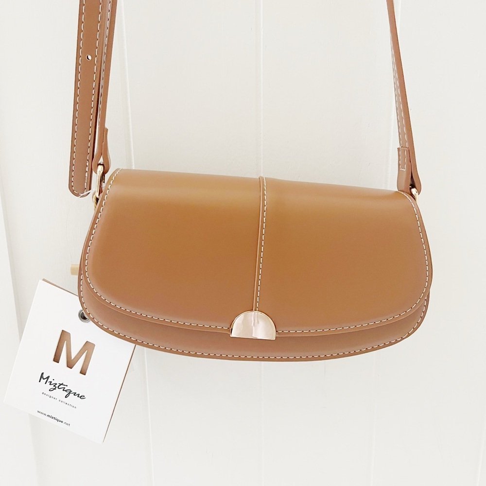 Camel Brown Small Crossbody Bag